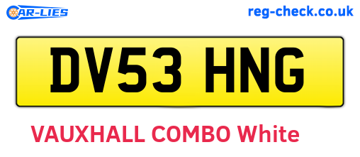 DV53HNG are the vehicle registration plates.