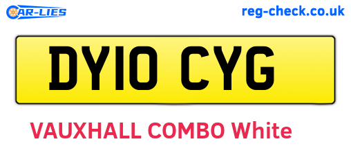 DY10CYG are the vehicle registration plates.