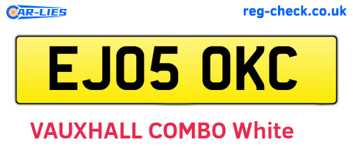 EJ05OKC are the vehicle registration plates.