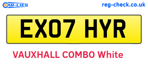 EX07HYR are the vehicle registration plates.