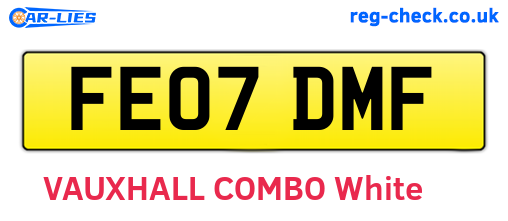FE07DMF are the vehicle registration plates.