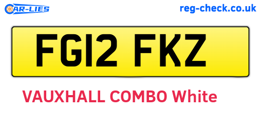 FG12FKZ are the vehicle registration plates.