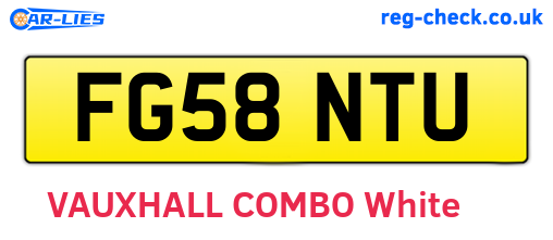 FG58NTU are the vehicle registration plates.