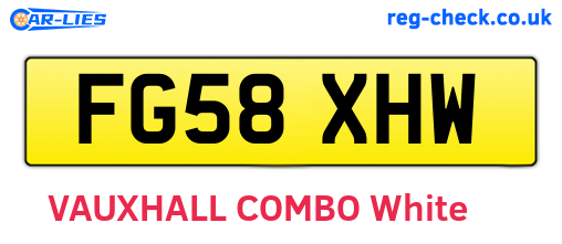 FG58XHW are the vehicle registration plates.