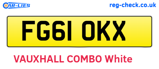 FG61OKX are the vehicle registration plates.
