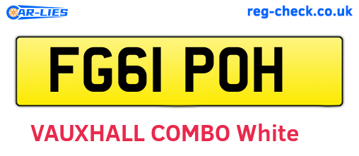 FG61POH are the vehicle registration plates.