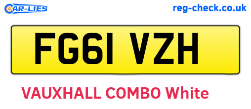 FG61VZH are the vehicle registration plates.