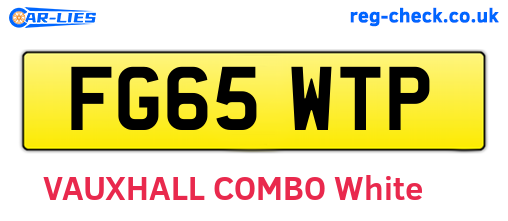 FG65WTP are the vehicle registration plates.