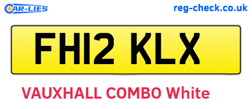 FH12KLX are the vehicle registration plates.