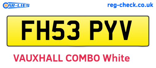 FH53PYV are the vehicle registration plates.