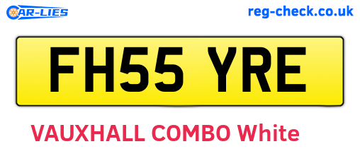 FH55YRE are the vehicle registration plates.