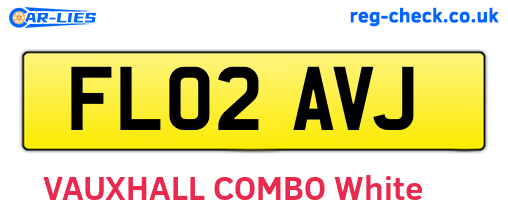FL02AVJ are the vehicle registration plates.
