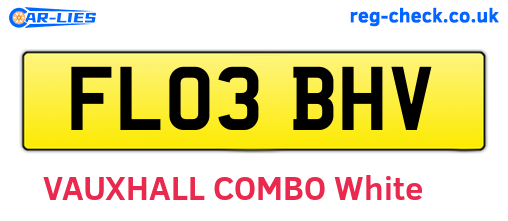 FL03BHV are the vehicle registration plates.