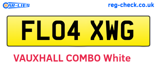 FL04XWG are the vehicle registration plates.