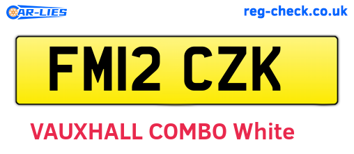 FM12CZK are the vehicle registration plates.