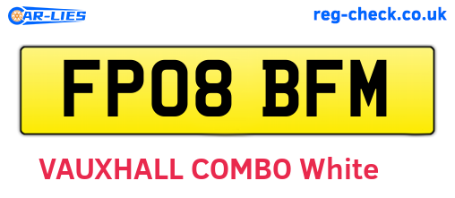 FP08BFM are the vehicle registration plates.