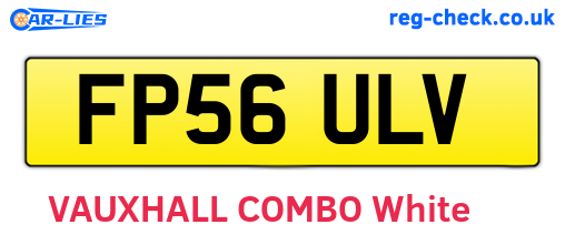 FP56ULV are the vehicle registration plates.