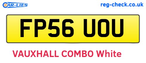 FP56UOU are the vehicle registration plates.