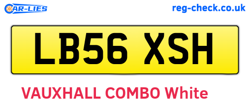 LB56XSH are the vehicle registration plates.