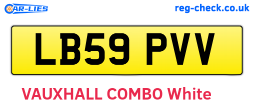 LB59PVV are the vehicle registration plates.