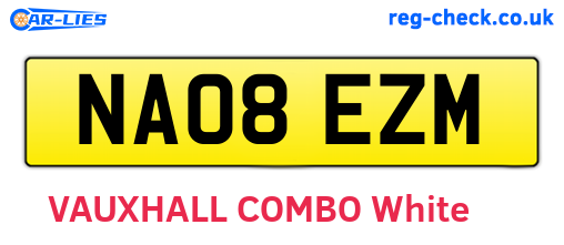 NA08EZM are the vehicle registration plates.