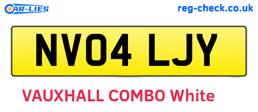 NV04LJY are the vehicle registration plates.