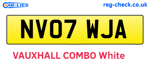 NV07WJA are the vehicle registration plates.