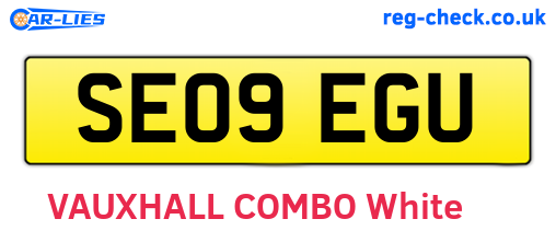 SE09EGU are the vehicle registration plates.
