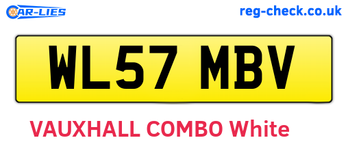 WL57MBV are the vehicle registration plates.