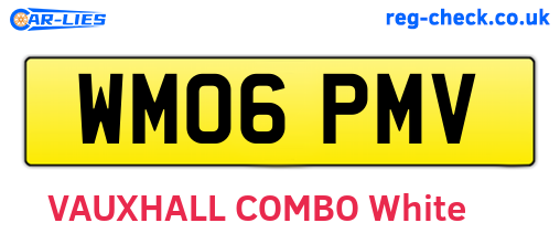 WM06PMV are the vehicle registration plates.