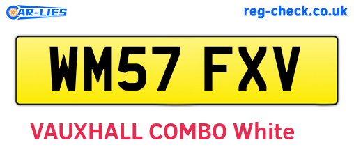 WM57FXV are the vehicle registration plates.