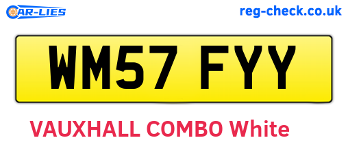 WM57FYY are the vehicle registration plates.