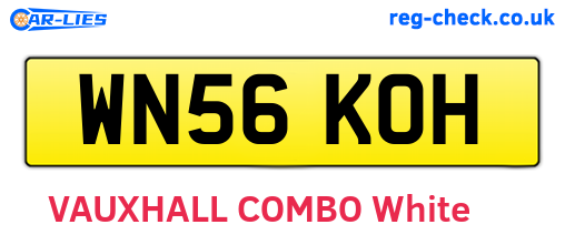 WN56KOH are the vehicle registration plates.