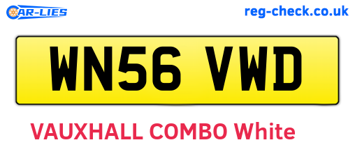 WN56VWD are the vehicle registration plates.