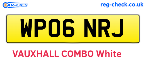 WP06NRJ are the vehicle registration plates.