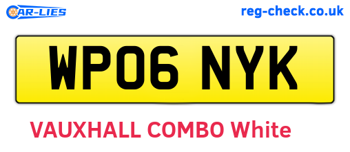 WP06NYK are the vehicle registration plates.