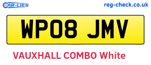 WP08JMV are the vehicle registration plates.