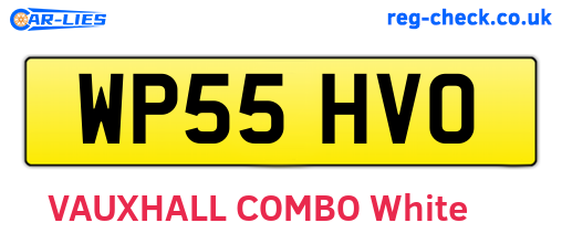 WP55HVO are the vehicle registration plates.