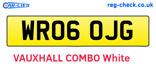 WR06OJG are the vehicle registration plates.