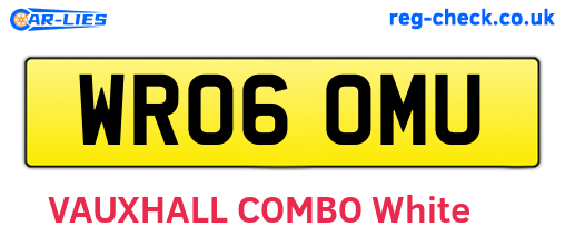 WR06OMU are the vehicle registration plates.