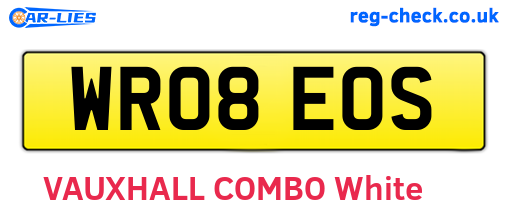 WR08EOS are the vehicle registration plates.