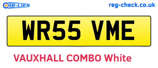 WR55VME are the vehicle registration plates.