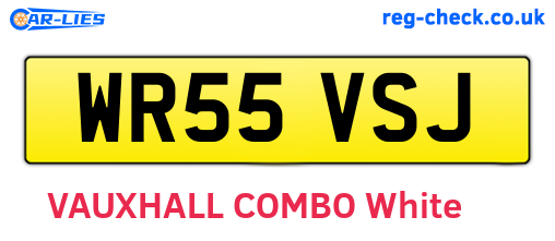 WR55VSJ are the vehicle registration plates.