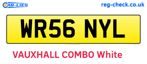 WR56NYL are the vehicle registration plates.