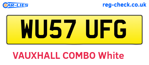 WU57UFG are the vehicle registration plates.