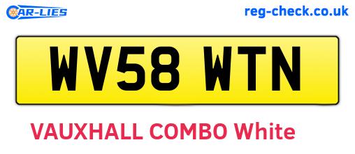 WV58WTN are the vehicle registration plates.