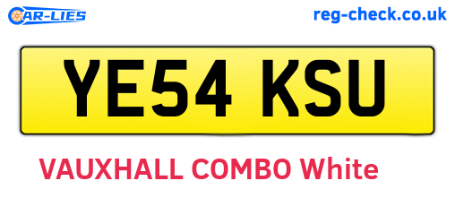 YE54KSU are the vehicle registration plates.