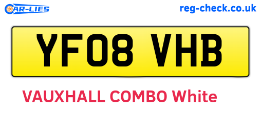 YF08VHB are the vehicle registration plates.