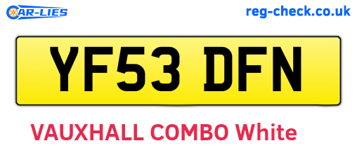 YF53DFN are the vehicle registration plates.