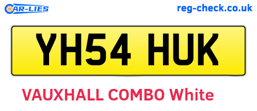 YH54HUK are the vehicle registration plates.